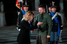 Giorgia Meloni Receive Zelensky At Villa Pamphilj