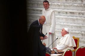 Pope Francis Attends Instrumentum Laboris Session at Paul VI Hall