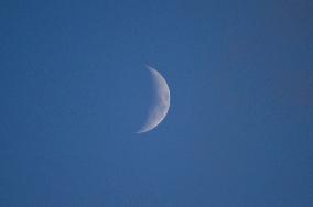 A Rising Crescent Moon