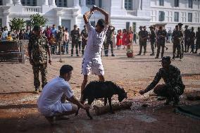 Dashain Festival Celebration In Nepal.