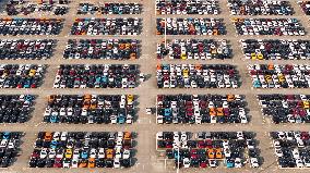 Vehicles Parked at An Auto Manufacture in Ningde