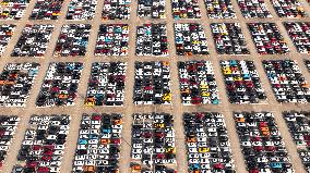 Vehicles Parked at An Auto Manufacture in Ningde