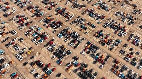 Vehicles Parked at An Auto Manufacture in Ningde