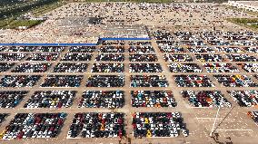 Vehicles Parked at An Auto Manufacture in Ningde