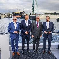 King Willem-Alexander And King Filip Open New Lock - Terneuzen