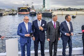 King Willem-Alexander And King Filip Open New Lock - Terneuzen