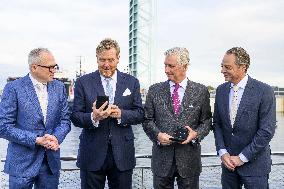 King Willem-Alexander And King Filip Open New Lock - Terneuzen