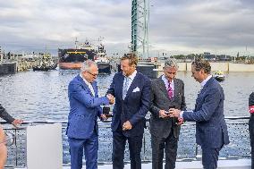 King Willem-Alexander And King Filip Open New Lock - Terneuzen