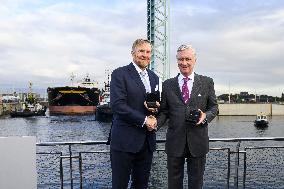 King Willem-Alexander And King Filip Open New Lock - Terneuzen