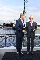 King Willem-Alexander And King Filip Open New Lock - Terneuzen