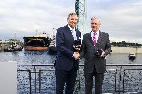 King Willem-Alexander And King Filip Open New Lock - Terneuzen