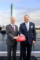 King Willem-Alexander And King Filip Open New Lock - Terneuzen