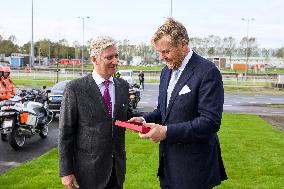 King Willem-Alexander And King Filip Open New Lock - Terneuzen