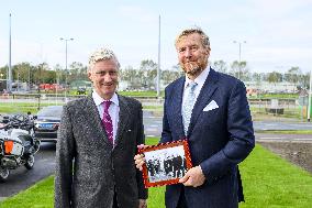 King Willem-Alexander And King Filip Open New Lock - Terneuzen