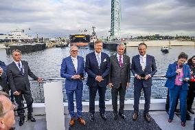 King Willem-Alexander And King Filip Open New Lock - Terneuzen