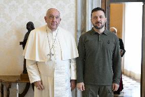 Pope Francis Meets Volodymyr Zelensky - Vatican