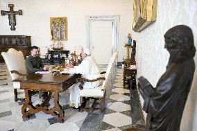 Pope Francis Meets Volodymyr Zelensky - Vatican