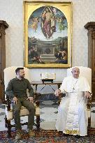 Pope Francis Meets Volodymyr Zelensky - Vatican