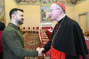 Pope Francis Meets Volodymyr Zelensky - Vatican