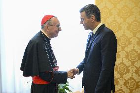 Pope Francis Private Audience With Pedro Sanchez Perez-Castejon - Vatican