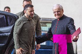 Volodymyr Zelenskyyy Visits Vatican - Italy