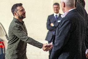 Volodymyr Zelenskyyy Visits Vatican - Italy