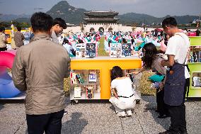 Crowds Gather At Kyobo Bookstore To Purchase Han Kang's Nobel-Winning Novels