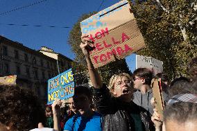 Climate Protest  In Turin