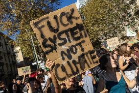 Climate Protest  In Turin