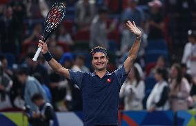 Roger Federer At ATP World Tour Shanghai Masters - China