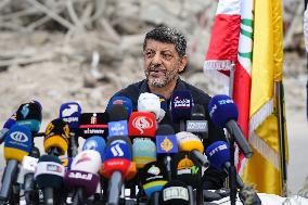 Hezbollah Media Relations Officer Holds Press Conference - Lebanon