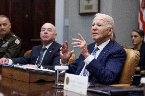 President Joe Biden gives remarks on Hurricane Milton