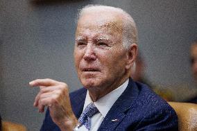 President Joe Biden gives remarks on Hurricane Milton