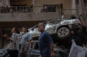 Israeli Airstrike Central Beirut