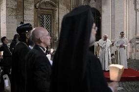 Pope Francis At An Ecumenical Vigil Prayer - Vatican