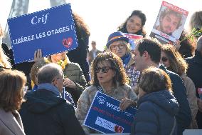 Rally For The Release Of Hamas Hostages - Paris