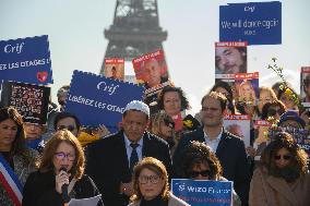 Rally For The Release Of Hamas Hostages - Paris