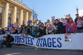 Rally For The Release Of Hamas Hostages - Paris