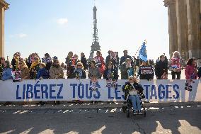 Rally For The Release Of Hamas Hostages - Paris