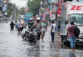 Flooded Road After Heavy Rain - Sri Lanka