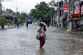 Flooded Road After Heavy Rain - Sri Lanka