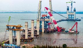 Zhangjinggao Yangtze River Bridge Construction in Zhangjiagang