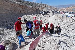 Displaced Persons Near The Masnaa Border Crossing - Lebanon