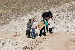 Displaced Persons Near The Masnaa Border Crossing - Lebanon