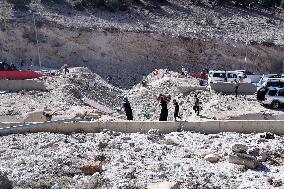 Displaced Persons Near The Masnaa Border Crossing - Lebanon