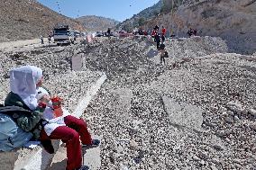 Displaced Persons Near The Masnaa Border Crossing - Lebanon