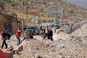 Displaced Persons Near The Masnaa Border Crossing - Lebanon