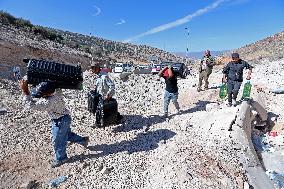 Displaced Persons Near The Masnaa Border Crossing - Lebanon