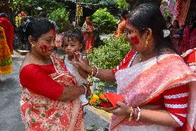 Last Day Of Durga Puja Festival In India.