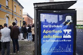 The Opening Of The Entire Section Of The M4 Blu Line From San Cristoforo To Linate In Milan